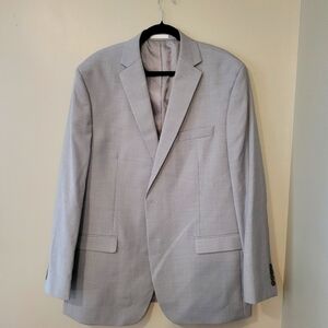 Michael Strahan Men's Gray Formal Business Wool-Blend Blazer Jacket. Size 48L